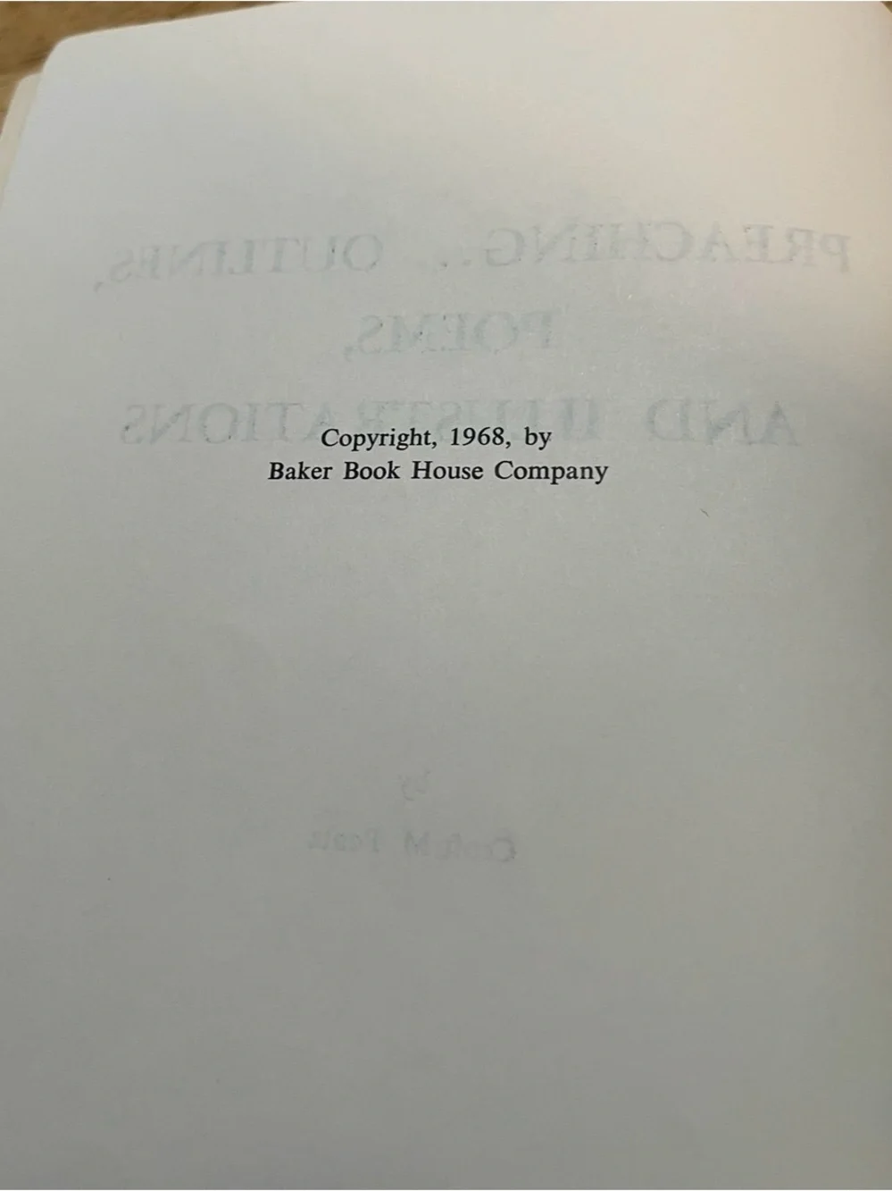 Preaching... Outlines, Poems and Illustrations by Croft M. Pentz
